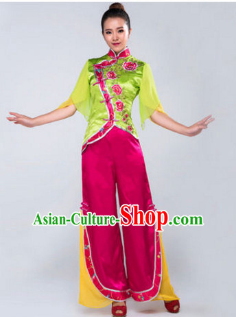 Chinese Stage Folk Dancing Dancewear Costumes Dancer Costumes Dance Costumes Chinese Dance Clothes Traditional Chinese Clothes Complete Set for Women Children