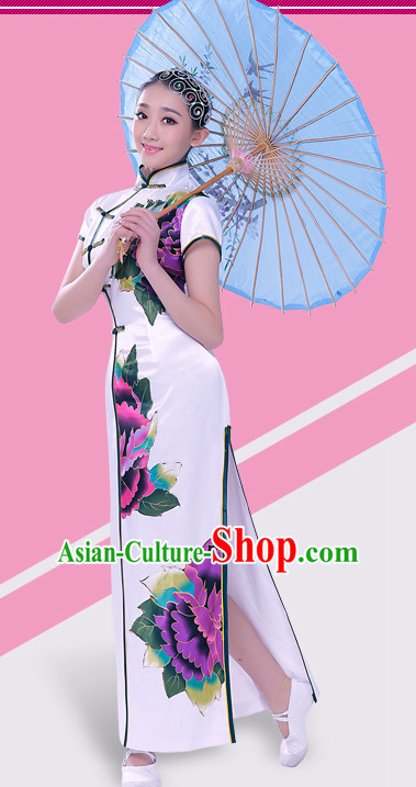 Chinese Traditional Stage Dancewear Costumes Dancer Costumes Dance Costumes Clothes and Headdress Complete Set for Women Children