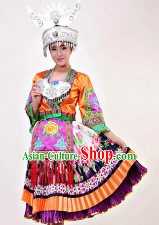 Chinese Stage Ethnic Dancewear Costumes Dancer Costumes Dance Costumes Chinese Dance Clothes Traditional Chinese Clothes Complete Set for Women Children