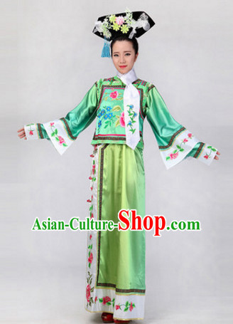 Chinese Stage Manchu Ethnic Dancewear Costumes Dancer Costumes Dance Costumes Chinese Dance Clothes Traditional Chinese Clothes Complete Set for Women Children