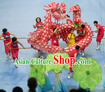 Most Beautiful Best Handmade Supreme Chinese Dragon Dance Costumes Complete Set