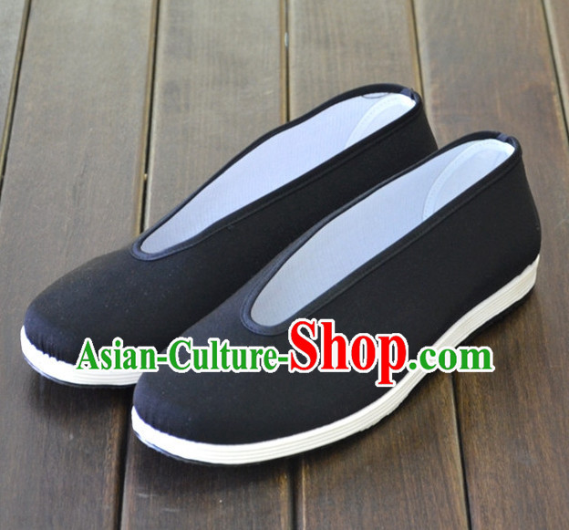 Top Black Chinese Traditional Tai Chi Shoes Kung Fu Shoes Martial Arts Shoes