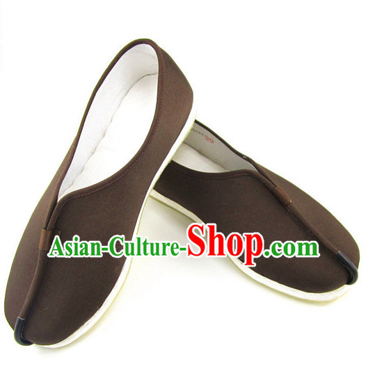 Top Chinese Coffee Traditional Tai Chi Shoes Kung Fu Shoes Martial Arts Shoes for Men or Women