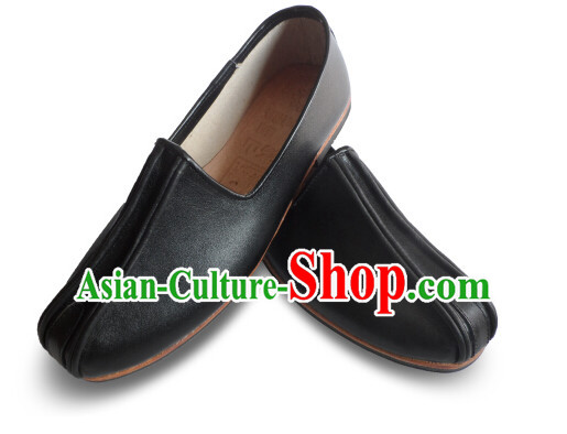 Top Chinese Classic Traditional Kungfu Master Tai Chi Shoes Kung Fu Shoes Martial Arts Leather Shoes