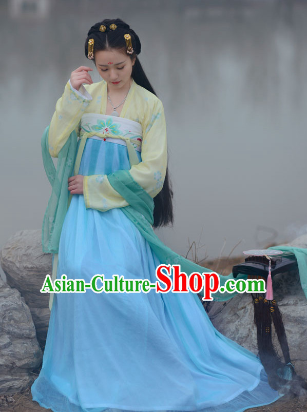 Top Chinese Tang Dynasty Hanfu Clothing Chinese Hanfu Costume Hanfu Dress Ancient Chinese Costumes Complete Set for Women Girls Children