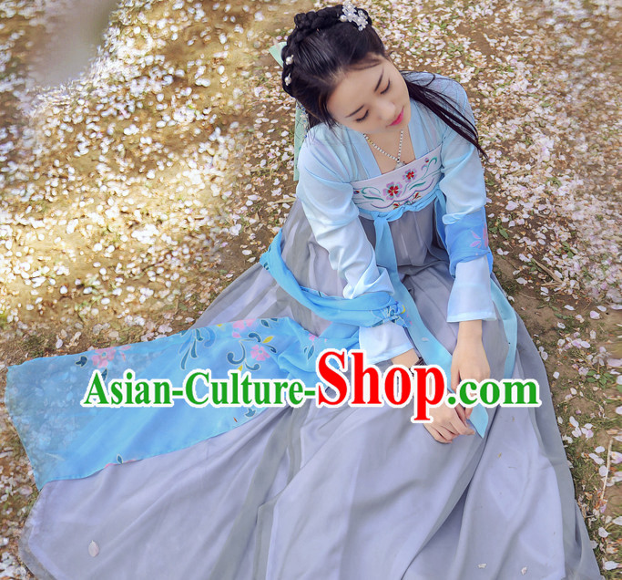 Top Chinese Tang Dynasty Hanfu Clothing Chinese Hanfu Costume Hanfu Dress Ancient Chinese Costumes Complete Set for Women Girls Children