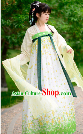 Top Chinese Tang Dynasty Hanfu Clothing Chinese Hanfu Costume Hanfu Dress Ancient Chinese Costumes Complete Set for Women Girls Children