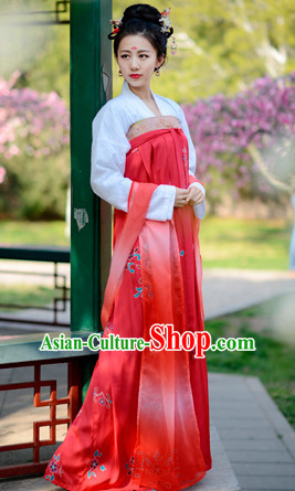 Top Chinese Tang Dynasty Beauty Princess Hanfu Clothing Chinese Hanfu Costume Hanfu Dress Ancient Chinese Costumes Complete Set for Women Girls Children