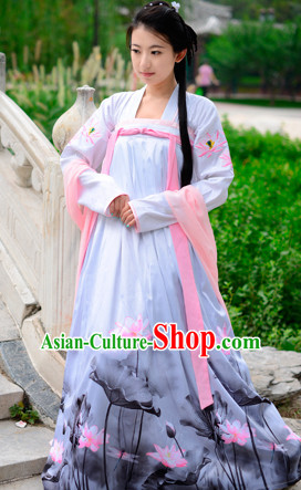 Top Chinese Tang Dynasty Beauty Princess Hanfu Clothing Chinese Hanfu Costume Hanfu Dress Ancient Chinese Costumes Complete Set for Women Girls Children