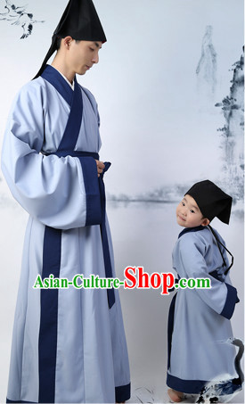 Top Chinese Han Dynasty Male Hanfu Clothing Chinese Hanfu Costume Hanfu Dress Ancient Chinese Costumes and Hat Complete Set for Men Boys Children