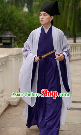 Top Chinese Han Dynasty Male Hanfu Clothing Chinese Hanfu Costume Hanfu Dress Ancient Chinese Costumes and Hat Complete Set for Men Boys Children