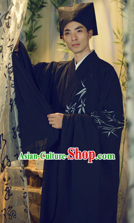 Top Chinese Han Dynasty Male Hanfu Clothing Chinese Hanfu Costume Hanfu Dress Ancient Chinese Costumes and Hat Complete Set for Men Boys Children