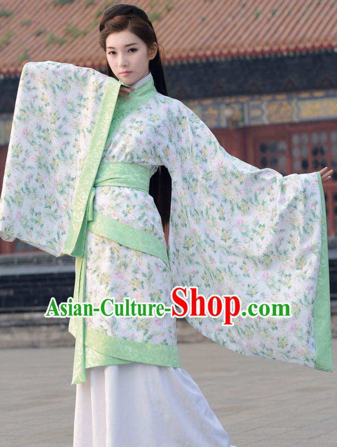 Top Chinese Han Dynasty Beauty Princess Hanfu Clothing Chinese Hanfu Costume Hanfu Dress Ancient Chinese Costumes and Hair Jewelry Complete Set for Women Girls Children