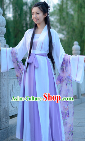 Top Chinese Han Dynasty Beauty Princess Hanfu Clothing Chinese Hanfu Costume Hanfu Dress Ancient Chinese Costumes and Hair Jewelry Complete Set for Women Girls Children