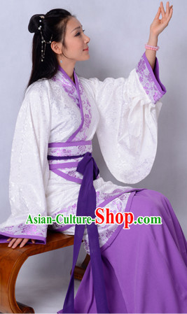 Top Chinese Han Dynasty Beauty Princess Hanfu Clothing Chinese Hanfu Costume Hanfu Dress Ancient Chinese Costumes and Hair Jewelry Complete Set for Women Girls Children