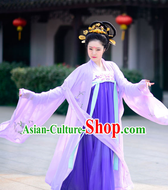 Top Chinese Tang Dynasty Princess Hanfu Clothing Chinese Hanfu Costume Hanfu Dress Ancient Chinese Costumes and Hat Complete Set for Women Girls Children