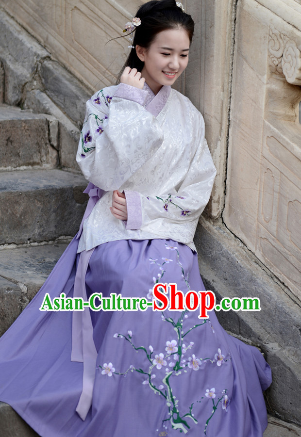 Top Chinese Ming Dynasty Beauty Hanfu Clothing Chinese Hanfu Costume Hanfu Dress Ancient Chinese Costumes and Hat Complete Set for Women Girls Children