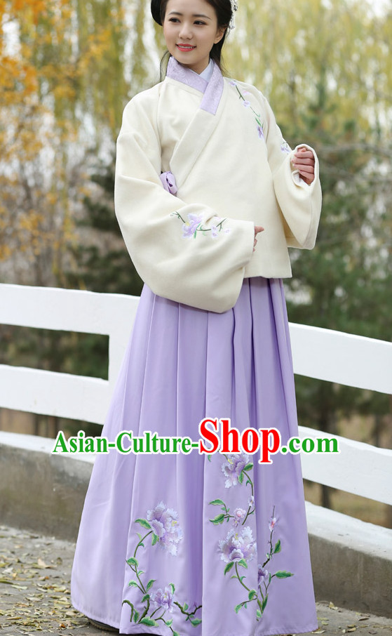 Top Chinese Ming Dynasty Beauty Hanfu Clothing Chinese Hanfu Costume Hanfu Dress Ancient Chinese Costumes and Hat Complete Set for Women Girls Children