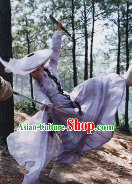Chinese Ancient Female Knight Costumes Complete Set for Women