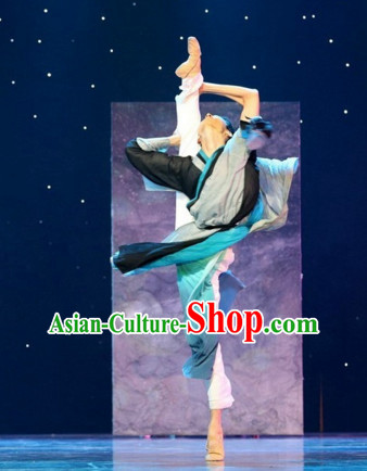 Chinese Classical Dance Costumes Complete Set for Men