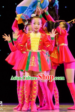 Chinese Folk Dance Costumes Complete Set for Kids