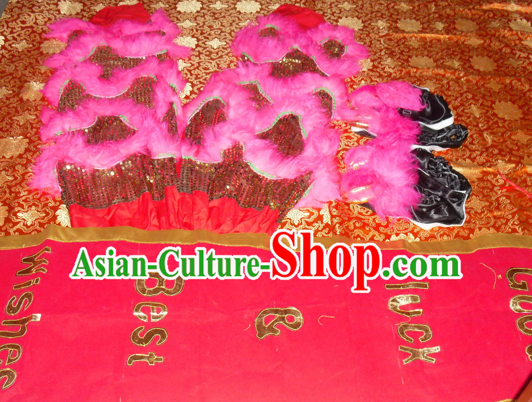 Top Asian Chinese Troupe Performance 2 Pairs of Lion Dance Pants and Claws