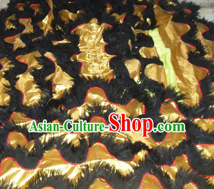 Top Asian Chinese Lion Dance Pants Claws Tail Body Costumes Set