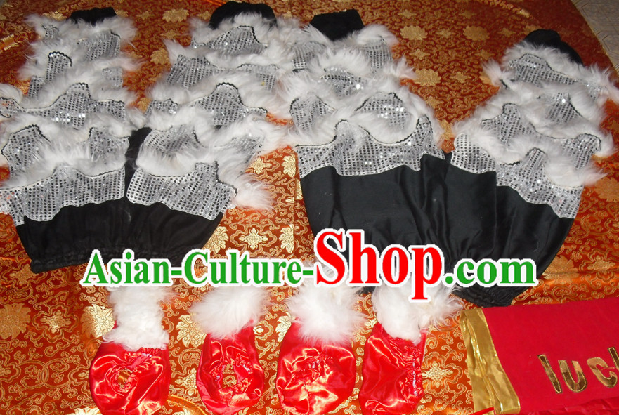 Top Asian Chinese New Year Performance 2 Pairs of Lion Dance Pants and Claws