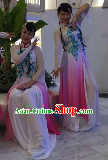 Chinese Stage Performance Classical Dance Costume and Headdress Complete Set for Women