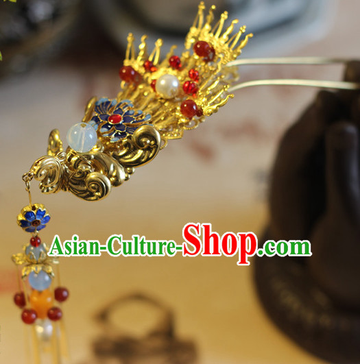 Top Chinese Traditional Wedding Headpieces Hair Jewelry Bridal Hair Clasp Hairpins Set