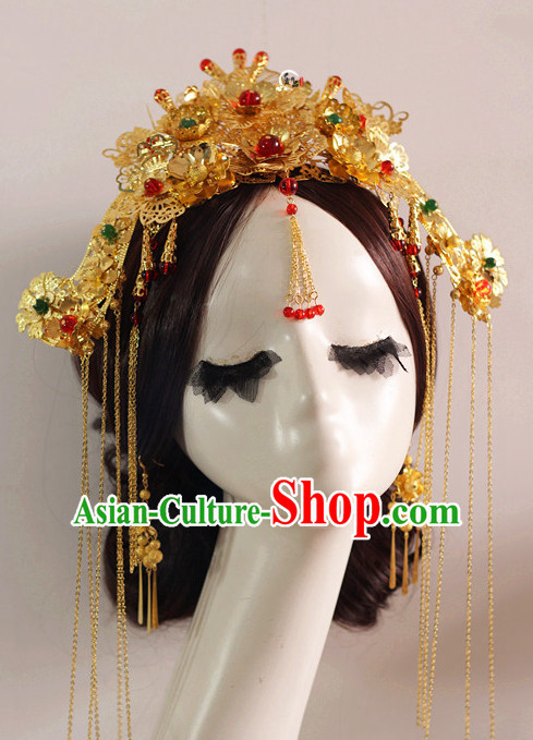 Top Chinese Traditional Wedding Headpieces Hair Jewelry Bridal Hair Clasp Hairpins Set