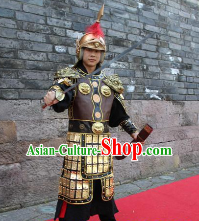 Ancient Chinese Solider Body Armor Costumes Complete Set