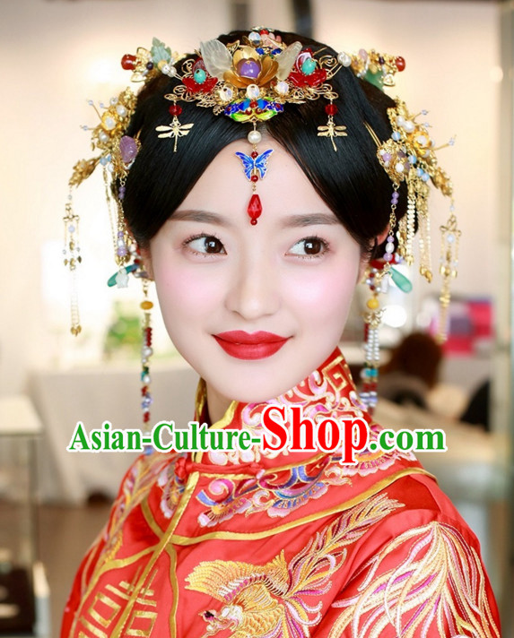 Top Chinese Traditional Wedding Headpieces Hair Jewelry Hair Clasp Hairpins