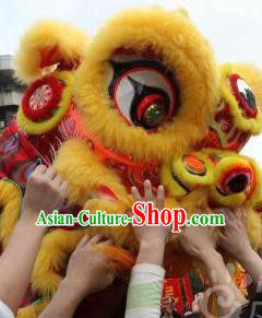 Big Opening Ceremony 100_ Natural Long Wool Lion Dance Equipment Complete Set