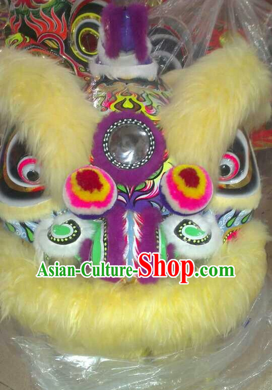 Big Opening Ceremony 100_ Natural Long Wool Lion Dance Equipment Complete Set