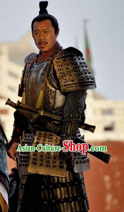 Ancient Chinese General Superhero Body Armor Costumes Complete Set for Men