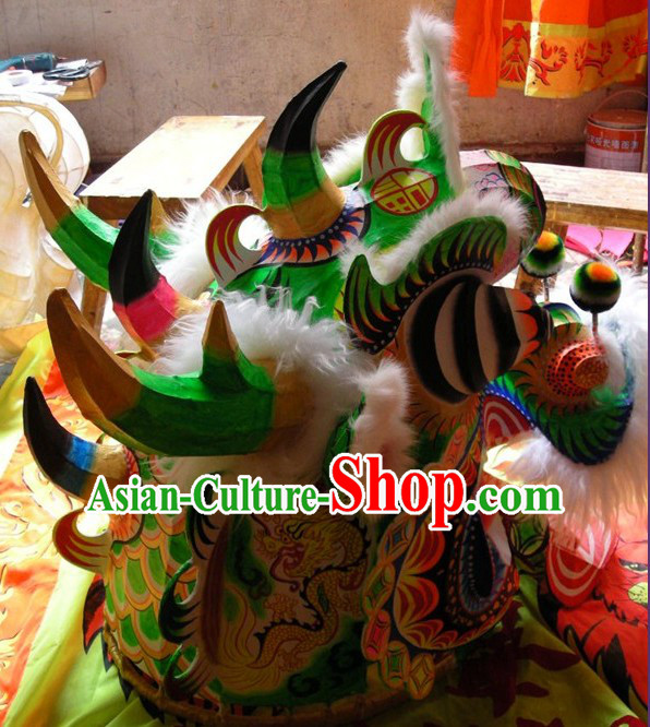 Top Chinese Traditional Handmade Kylin Dancing Costumes Complete Set