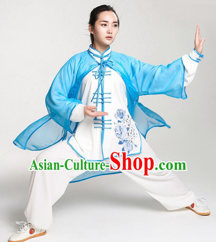 Top Chinese Traditional Taiji Tai Chi Clothes Uniform Complete Set for Women or Girls