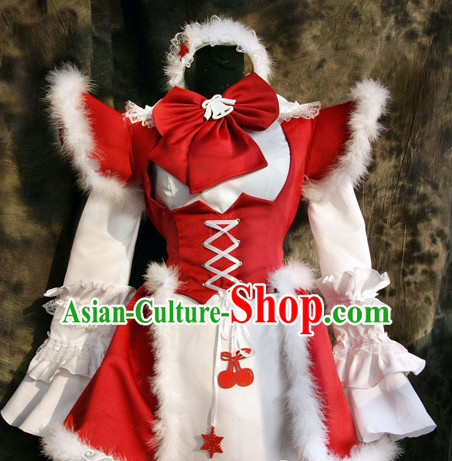 Custom Made Lolita Cosplay Costumes and Headwear Complete Set for Women or Girls