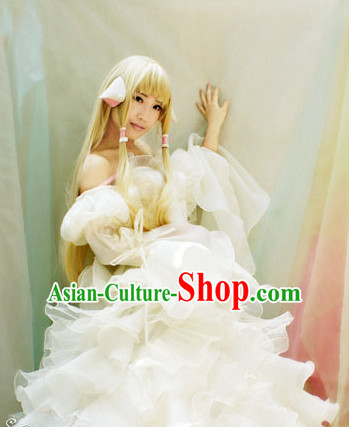 Custom Made CLAMPchobits Cosplay Costumes and Headdress Complete Set for Women or Girls