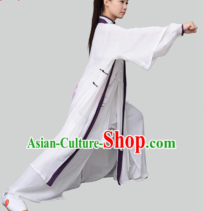 Top Chinese Traditional Competition Championship Tai Chi Taiji Teacher Clothes Suits Uniforms