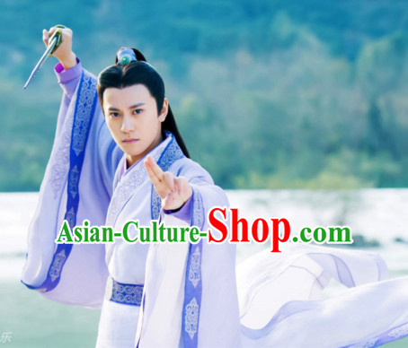 Traditional Chinese Han Dynasty Dress Chinese Knight Clothing Cloth China Attire Oriental Dresses Complete Set for Men