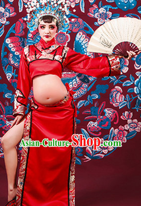 Traditional Chinese Pregant Lady Dress Chinese Hanfu Clothing Cloth China Attire Oriental Dresses Complete Set for Ladies