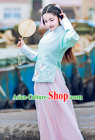 Traditional Chinese Ming Dynasty Dress Chinese Hanfu Clothing Cloth China Attire Oriental Dresses Complete Set for Women