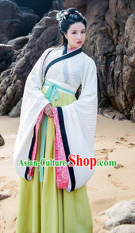 Traditional Chinese Han Dynasty Lady Dress Chinese Hanfu Clothing Cloth China Attire Oriental Dresses Complete Set for Women