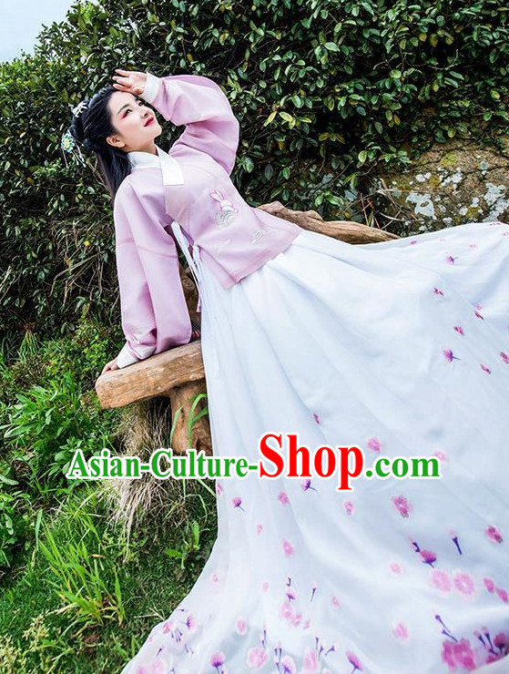 Traditional Chinese Song Dynasty Lady Dress Chinese Hanfu Clothing Cloth China Attire Oriental Dresses Complete Set for Women