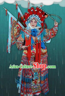 Chinese Beijing Opera Costumes Peking Opera Superheroine Costume Complete Set for Women