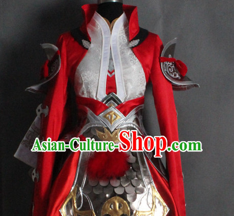 Chinese Costume Superhero Armor Cosplay Costumes China Traditional Armors Complete Set for Men Women Kids Adults