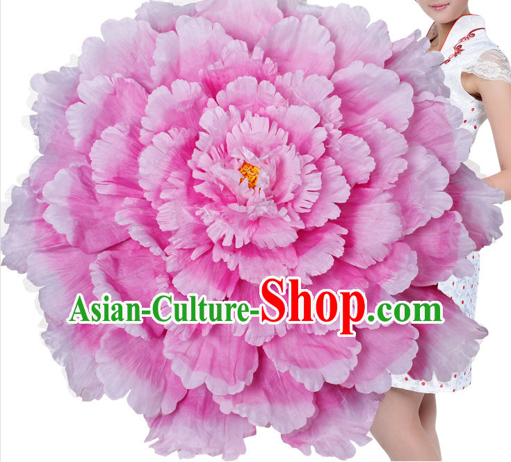 Pink Traditional Dance Peony Umbrella Props Flower Umbrellas Dancing Prop Decorations