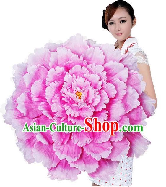 Light Pink Traditional Dance Peony Umbrella Props Flower Umbrellas Dancing Prop Decorations